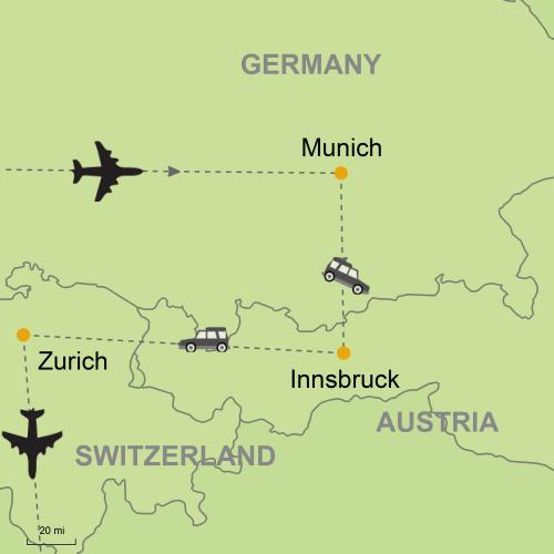 Munich - Innsbruck - Zurich