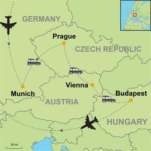 Munich - Prague - Vienna - Budapest