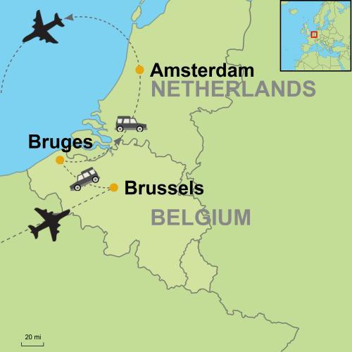 Brussels - Bruges - Amsterdam