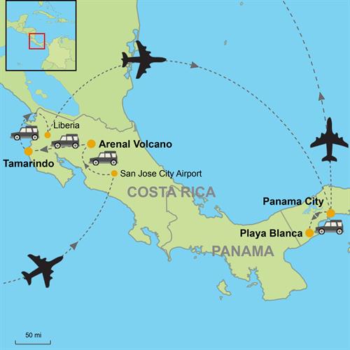 Map-Arenal-Tamarindo-Panama-City-Playa-Blanca