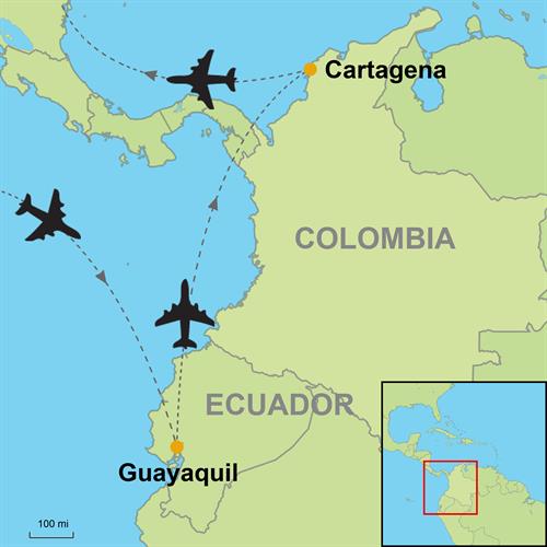 Map-GuayaquilandCartagenabyAir