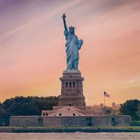 View of New York City and Washington DC by Air