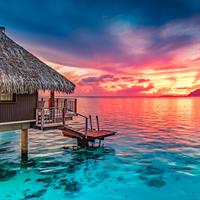 View of Tahiti and Sydney by Air