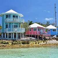 View of Georgetown (Exuma Islands) and Nassau by Air