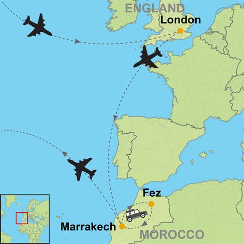 Map-London-Marrakech-Fez