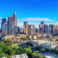 View of Raleigh and Charlotte Getaway by Train