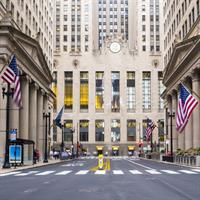 View of Detroit and Chicago Getaway by Train
