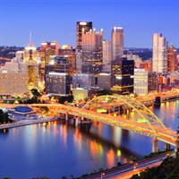 View of Pittsburgh and New York City Getaway by Train