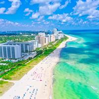 View of Miami and Aruba by Air
