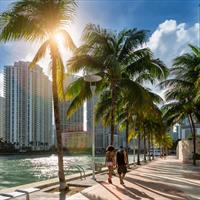 View of Miami and Riviera Maya by Air