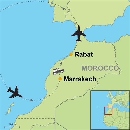 Map - Marrakech - Rabat