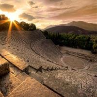 Epidavros sea kayak at the Ancient sunken city tour, small ancient theater