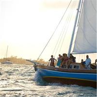 Ambergris Caye Sunset Sail Tour on the 40&#x27; Sirena Azul Sailboat