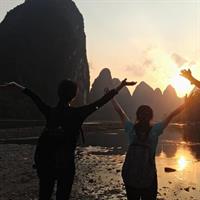 Full-Day Yangshuo Yulong River & Li-River Hiking Private Tour