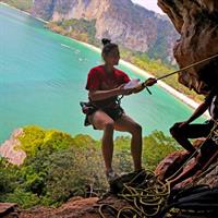 Beginner&#x27;s Full Day Rock Climbing and Caving Tours at Railay Beach in Krabi