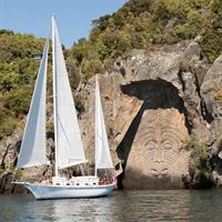 Maori Rock Carvings Eco Sailing Taupo