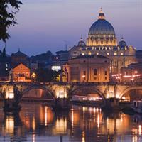 View of Berlin and Rome by Air