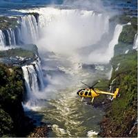 Helicopter flight over Iguazu Falls