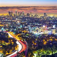 View of Los Angeles and Maui by Air