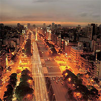 View of Buenos Aires and Bariloche by Air