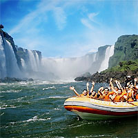 View of Rio de Janeiro and Iguassu Falls (Brazil) by Air