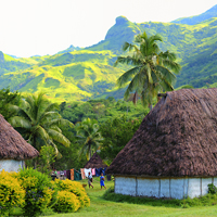 View of Melbourne - Sydney - Fiji (Coral Coast) by Air