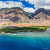 View of Maui and Kauai by Air