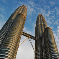 View of Kuala Lumpur and Singapore by Air