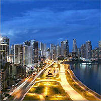 View of Panama City - San Andres Island - Bogota by Air