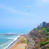 View of Lima - Cuzco - Quito by Air