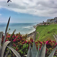 View of Lima and Santiago by Air