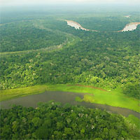 View of Lima and Manu Biological Reserve by Air