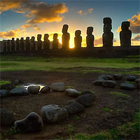 View of Atacama Desert - Santiago - Easter Island - Puerto Natales by Air