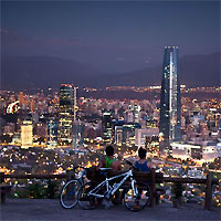 View of Santiago de Chile - Buenos Aires - Asuncion by Air