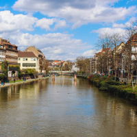 View of Berlin and Frankfurt by Train