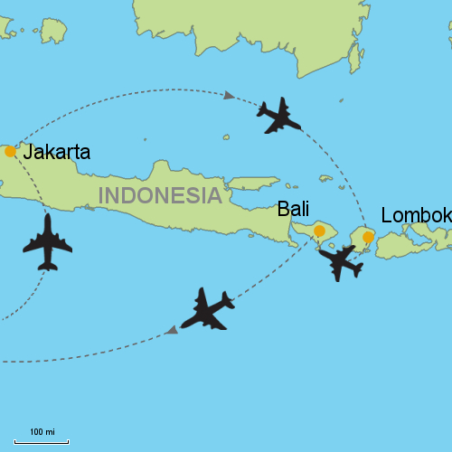 Image result for bali and jakarta travel map