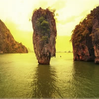 View of Singapore - Phuket - Bangkok by Air