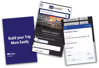 Screenshots of itinerary examples